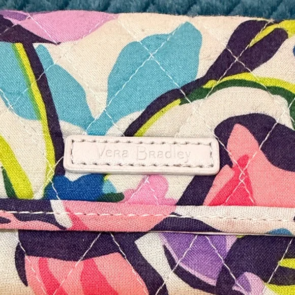 Vera Bradley Multicolor Floral Quilted Wallet in Pink, Blue & Yellow - Picture 2 of 7